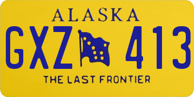 AK license plate GXZ413