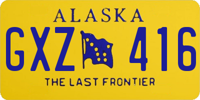 AK license plate GXZ416