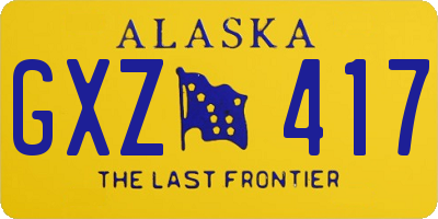 AK license plate GXZ417