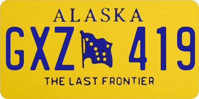 AK license plate GXZ419