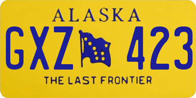 AK license plate GXZ423