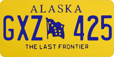 AK license plate GXZ425