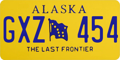 AK license plate GXZ454
