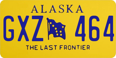 AK license plate GXZ464