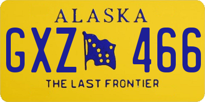 AK license plate GXZ466