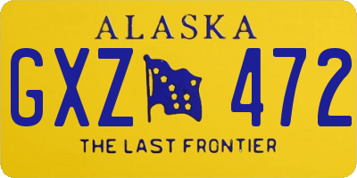 AK license plate GXZ472