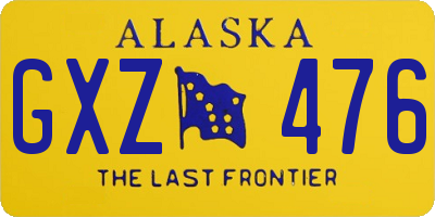AK license plate GXZ476