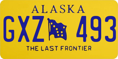 AK license plate GXZ493