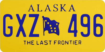 AK license plate GXZ496