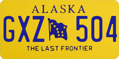 AK license plate GXZ504