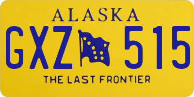 AK license plate GXZ515