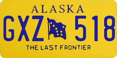 AK license plate GXZ518