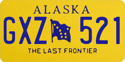 AK license plate GXZ521