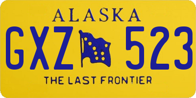 AK license plate GXZ523