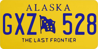 AK license plate GXZ528