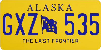 AK license plate GXZ535