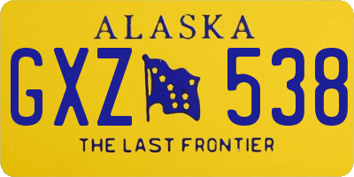 AK license plate GXZ538
