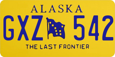 AK license plate GXZ542