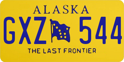 AK license plate GXZ544