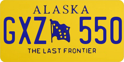 AK license plate GXZ550