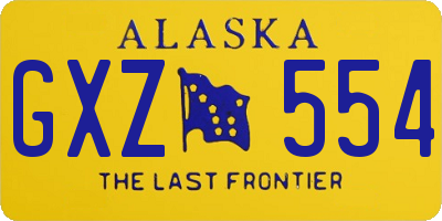 AK license plate GXZ554