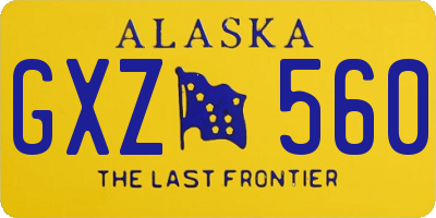 AK license plate GXZ560