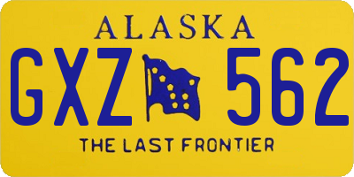 AK license plate GXZ562
