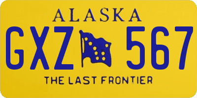 AK license plate GXZ567