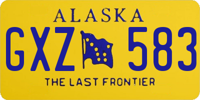 AK license plate GXZ583