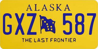 AK license plate GXZ587