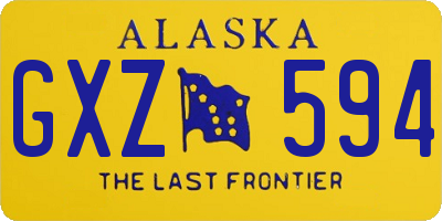 AK license plate GXZ594