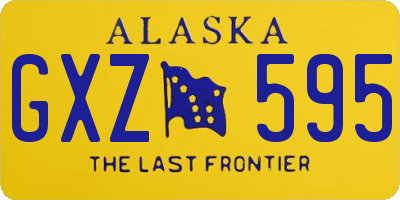 AK license plate GXZ595