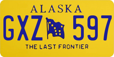 AK license plate GXZ597