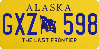 AK license plate GXZ598