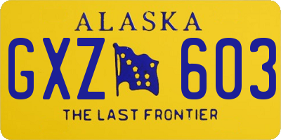 AK license plate GXZ603