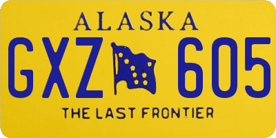 AK license plate GXZ605