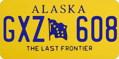AK license plate GXZ608