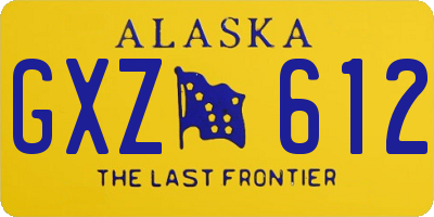 AK license plate GXZ612
