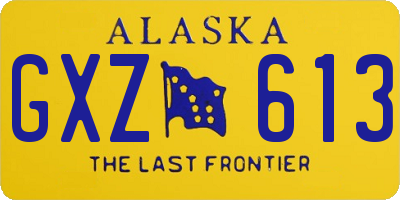 AK license plate GXZ613