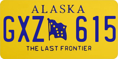 AK license plate GXZ615