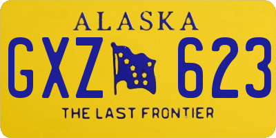 AK license plate GXZ623