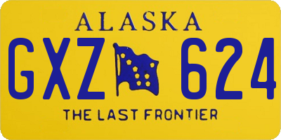 AK license plate GXZ624