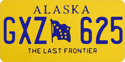 AK license plate GXZ625