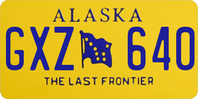 AK license plate GXZ640