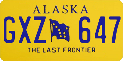 AK license plate GXZ647