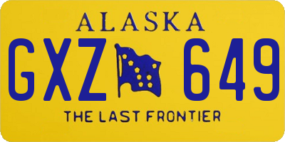 AK license plate GXZ649