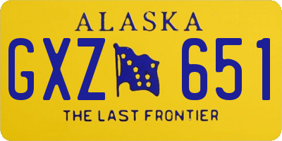 AK license plate GXZ651