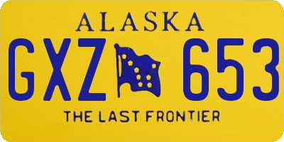 AK license plate GXZ653