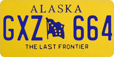 AK license plate GXZ664