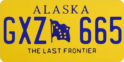 AK license plate GXZ665